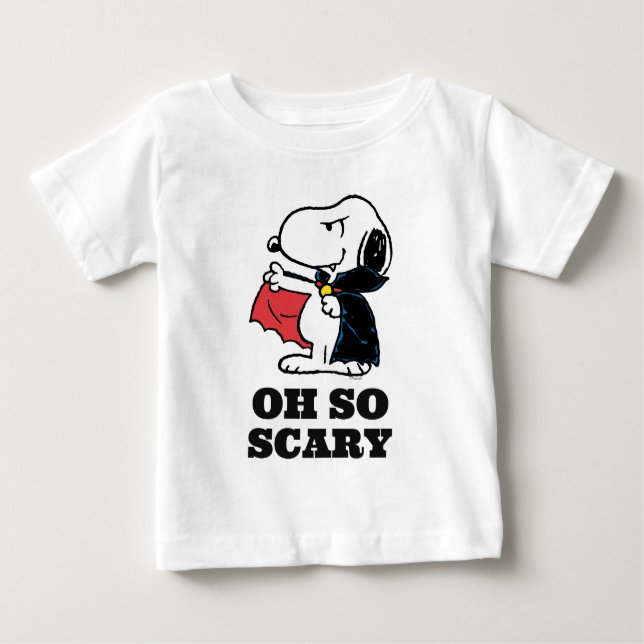 Camiseta De Bebé Cacahuetes | Vampiro Snoopy de Halloween (Anverso)
