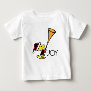 Camiseta De Bebé Cacahuetes   Woodstock Santa Claus