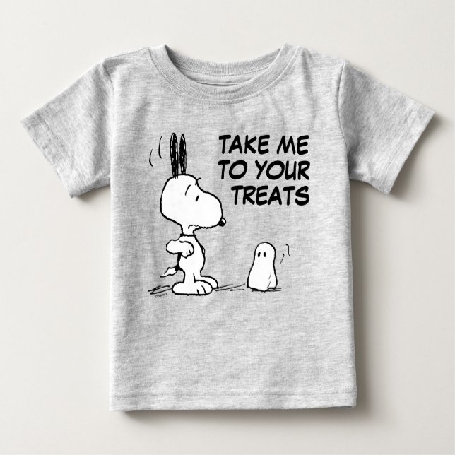 Camiseta De Bebé Cacahuetes | Woodstock Scares Snoopy (Anverso)