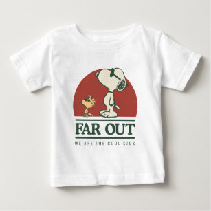 Camiseta De Bebé Cacahuetes   Woodstock y Snoopy Far Out