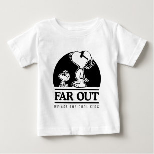Camiseta De Bebé Cacahuetes   Woodstock y Snoopy Far Out