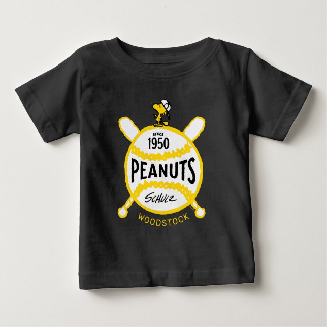 Camiseta De Bebé Cacahuetes | WoodstockPeanuts Baseball Desde 1950 (Anverso)