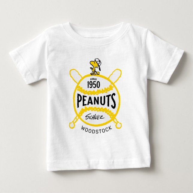 Camiseta De Bebé Cacahuetes | WoodstockPeanuts Baseball Desde 1950 (Anverso)