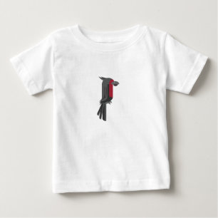 Camiseta De Bebé Cacatúa negra elegante