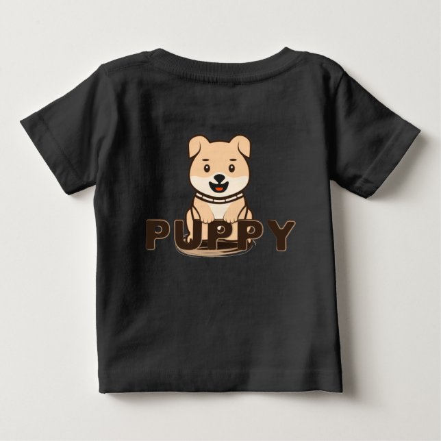Camiseta De Bebé Cachorro (Reverso)