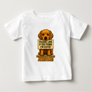 Camiseta De Bebé Cachorro Adorable, Cita Divertida para Amantes de