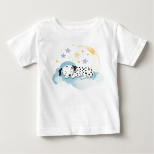 Camiseta De Bebé Cachorro cachorro dalmatiano en la luna -
