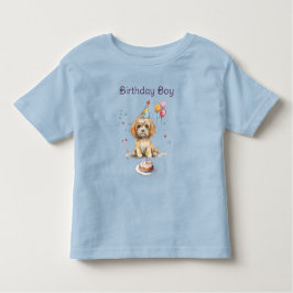 Camiseta De Bebé Cachorro con Fiesta Gorra Cumpleaños
