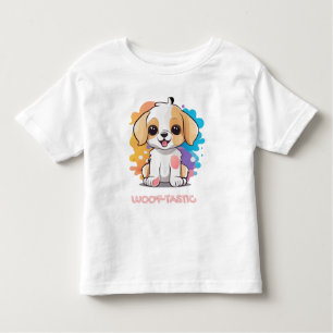 Camiseta De Bebé Cachorro con manchas coloridas