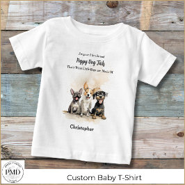 Camiseta De Bebé Cachorro de cachorro rima niño bebé personalizado