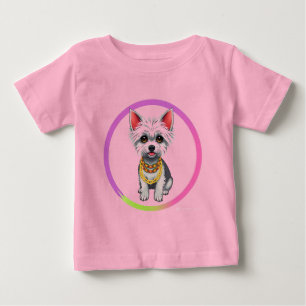 Camiseta De Bebé Cachorro de dibujos animados adorable