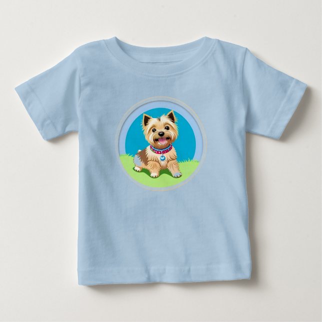Camiseta De Bebé Cachorro de dibujos animados adorable (Anverso)