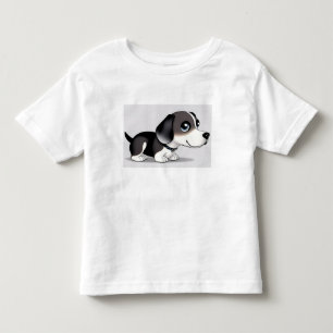Camiseta De Bebé Cachorro de dibujos animados adorable con ojos bri