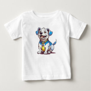 Camiseta De Bebé Cachorro de Dibujos Animados Adorable Gráfico para