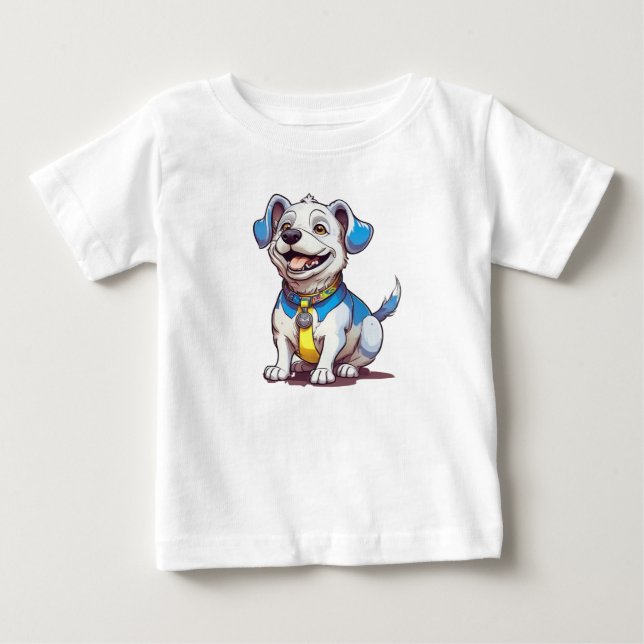 Camiseta De Bebé Cachorro de Dibujos Animados Adorable Gráfico para (Anverso)