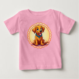 Camiseta De Bebé 🌸 Cachorro de Dibujos Animados Feliz Estilo Bebé 