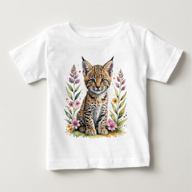 Camiseta De Bebé Cachorro de lince adorable (Anverso)