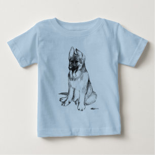 Camiseta De Bebé Cachorro de Pastor Alemán