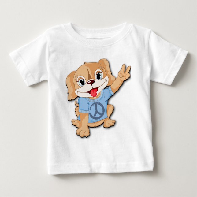 Camiseta De Bebé Cachorro de paz (Anverso)
