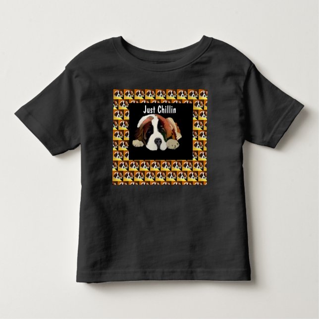 Camiseta De Bebé Cachorro de San Bernardo (Anverso)