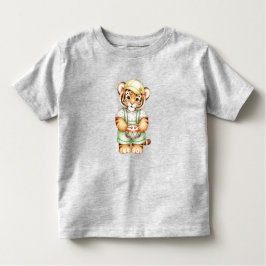 Camiseta De Bebé Cachorro de tigre con tambor de juguete de Natasha