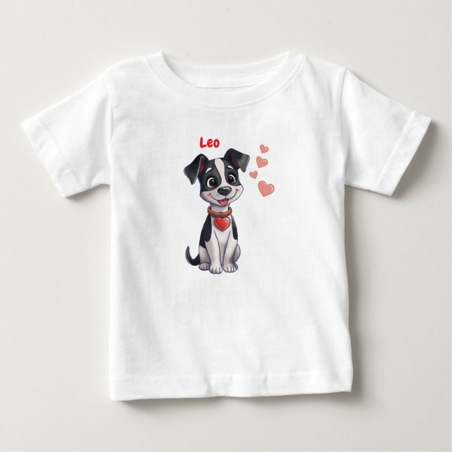 Camiseta De Bebé Cachorro enamorado (Anverso)