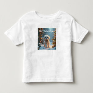 Camiseta De Bebé cachorro feliz navidad