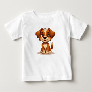 Camiseta De Bebé Cachorro Marrón Adorable Para Amantes de los Perro