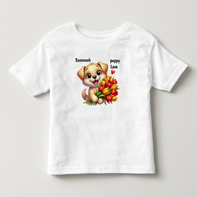 Camiseta De Bebé Cachorro Personalizado (Anverso)