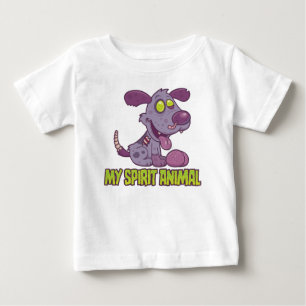 Camiseta De Bebé Cachorro Zombie es mi animal espiritual