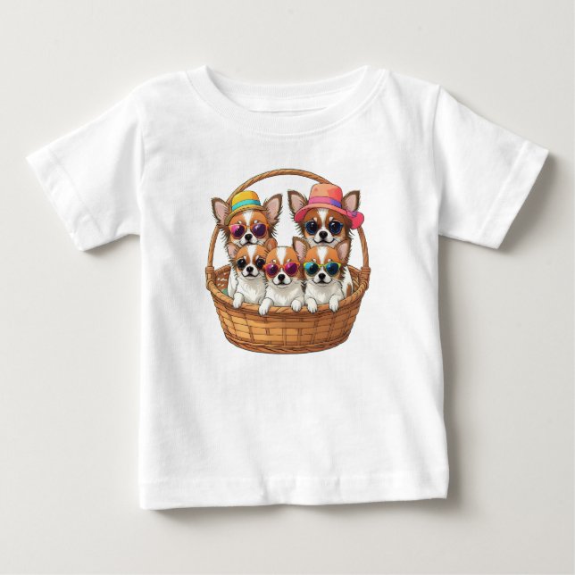 Camiseta De Bebé Cachorros divertidos de Chihuahua (Anverso)