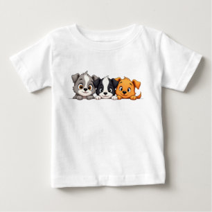 Camiseta De Bebé Cachorros Divertidos Dibujos Animados – Expresione