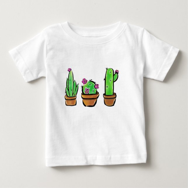 Camiseta De Bebé Cactus cactus succulantes (Anverso)