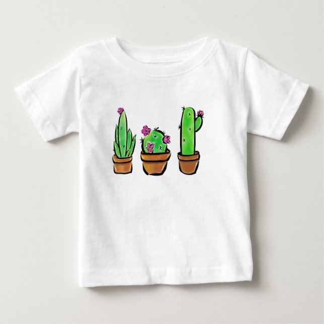 Camiseta De Bebé Cactus cactus succulantes (Anverso)