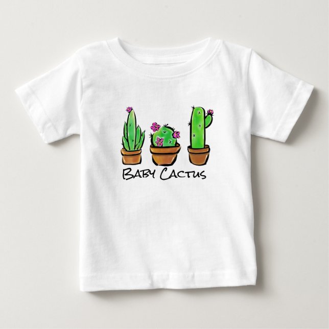 Camiseta De Bebé Cactus cactus succulantes (Anverso)