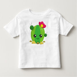 Camiseta De Bebé Cactus Cute, Cactus Kawaii, Cactus Verde, Flores