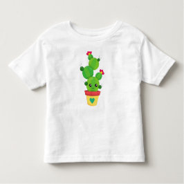 Camiseta De Bebé Cactus Cute, Cactus Verde, Cactus Kawaii, Flores