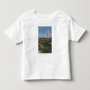 Camiseta De Bebé Cactus de CaliforniaYucca en la floración en