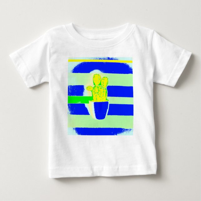 Camiseta De Bebé Cactus de color (Anverso)