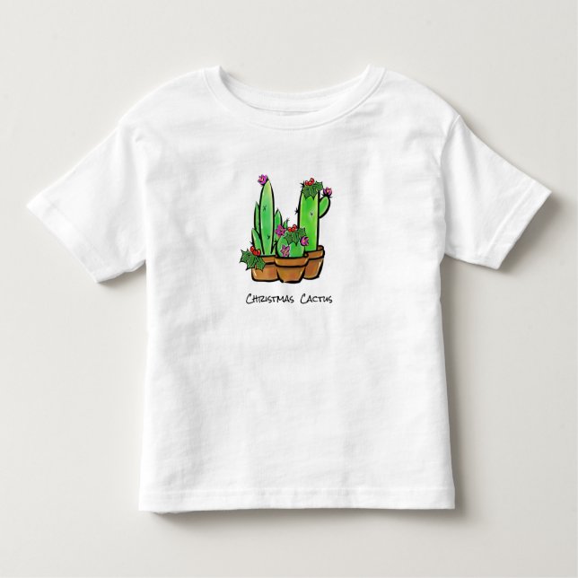 Camiseta De Bebé Cactus de Navidad festivo Cactus cactáceas suculen (Anverso)