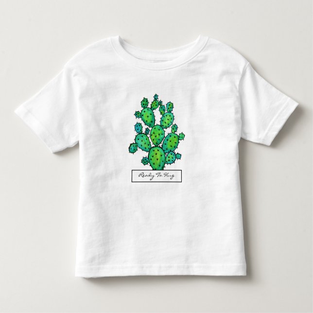 Camiseta De Bebé Cactus espinoso de la acuarela magnífica (Anverso)