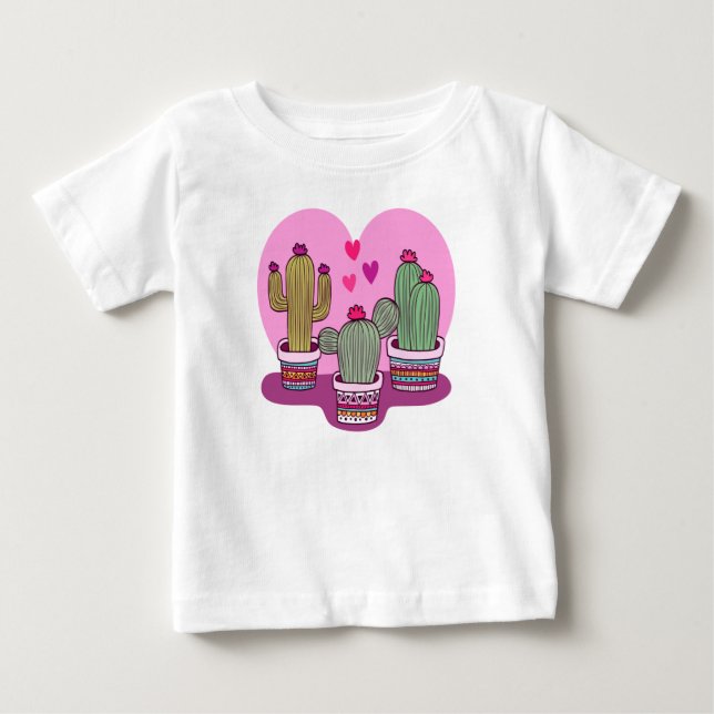 Camiseta De Bebé cactus lindo (Anverso)
