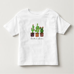 Camiseta De Bebé Cactus lindo de la acuarela en potes