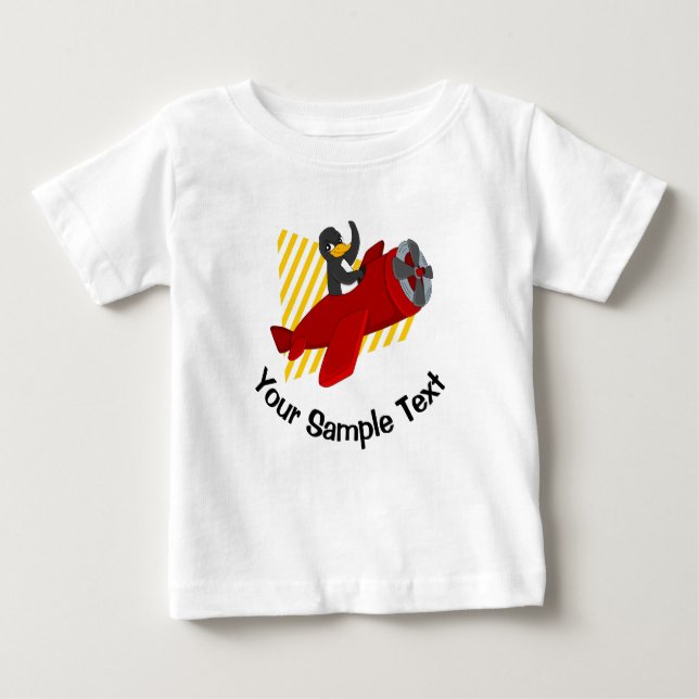 Camiseta De Bebé Cadena de llaves de pingüino volador (Anverso)