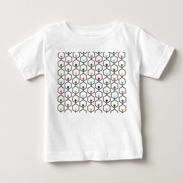 Camiseta De Bebé Cadenas de hexágonos (Anverso)