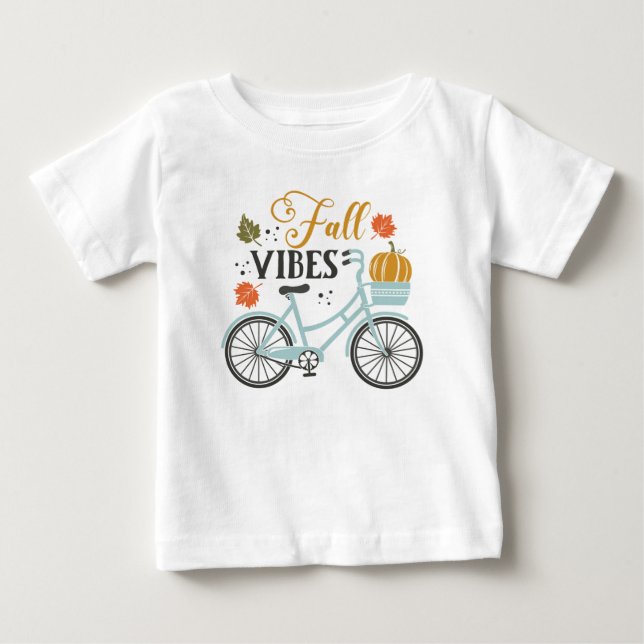 Camiseta De Bebé Cae Vibes Por Bicicleta (Anverso)