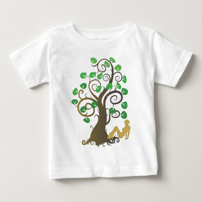 Camiseta De Bebé Caer del árbol familiar (Anverso)