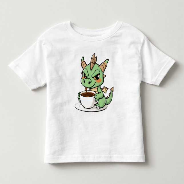 Camiseta De Bebé Café, caos y dracentabilidad (Anverso)