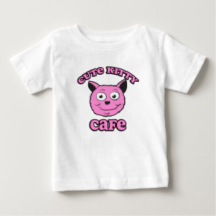 Camiseta De Bebé Café Gatito Adorable