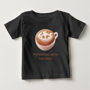 Camiseta De Bebé Café juego de palabras: Iron T espumando con senti